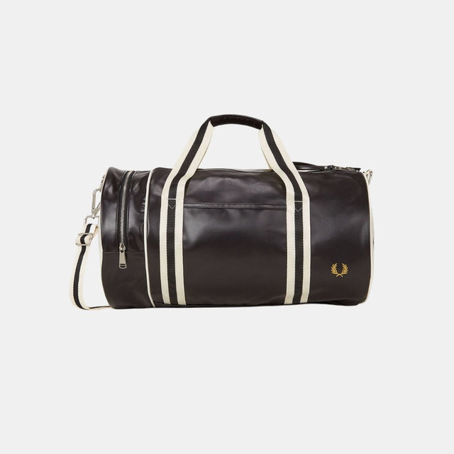 Fred Perry Classic Barrel Bag Black Ecru
