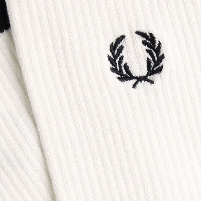 Fred Perry Tipped Sports Socks Snow White-Black