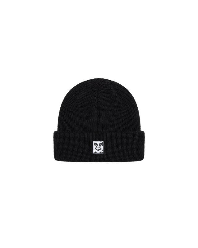 Obey Mid Icon Patch Cuff Beanie Black