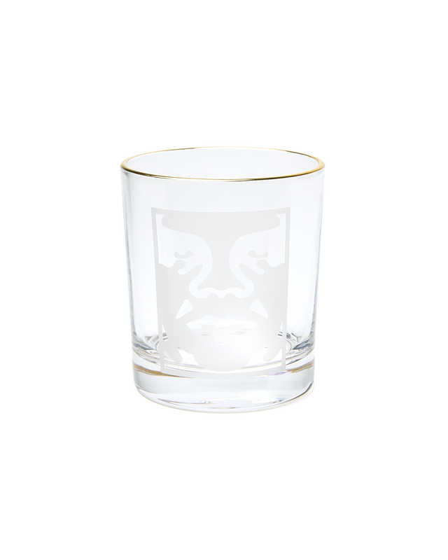 Obey Bold Logo Drinking Glass Clear