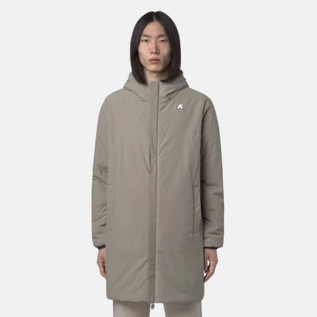 K-Way Jacob St Warm Reversible Green Blackish & Green Oak