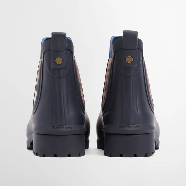 Barbour Wilton Wellingtons Chelsea Navy Hessian