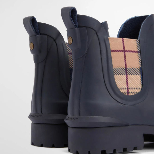 Barbour Wilton Wellingtons Chelsea Navy Hessian
