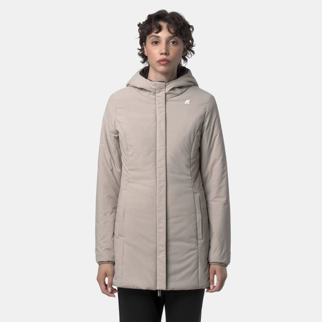 K-Way Denise St Warm Reversible Black Pure & Beige Cashmere