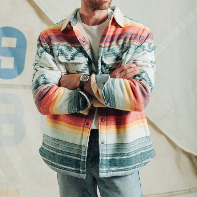 Pendleton Bay City Lined Overshirt Saltillo Stripe