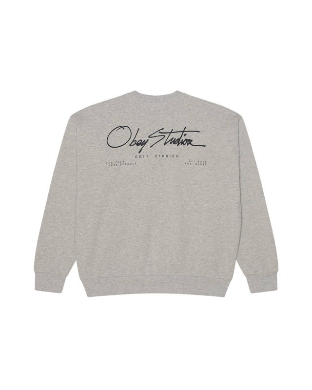 Obey Autograph Crew Ash Grey