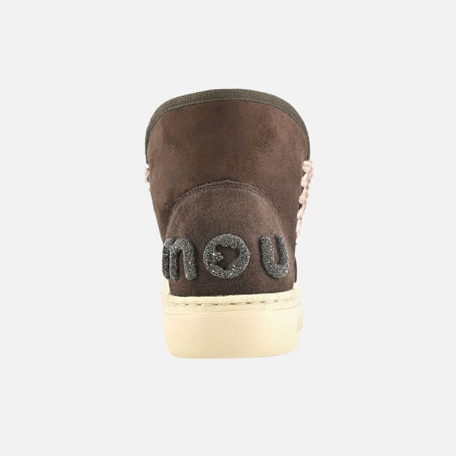 Mou Eskimo Sneaker Bold Glitter Logo Mocha