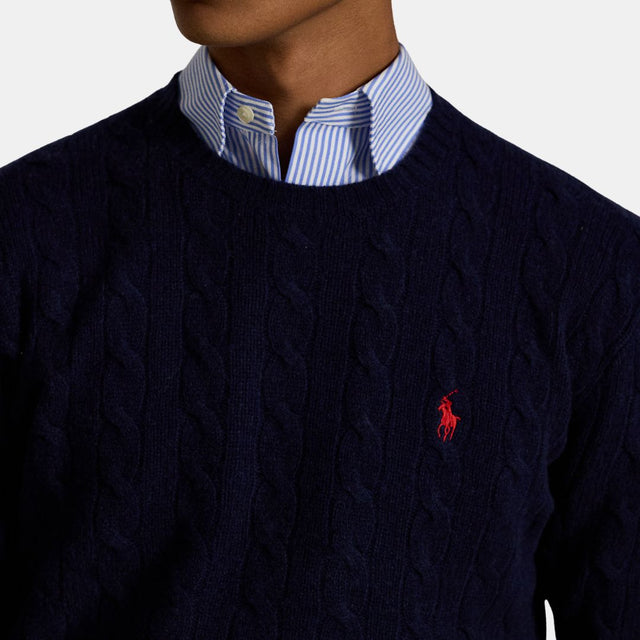 Polo Ralph Lauren Cable-Knit Wool Cashmere Jumper Black