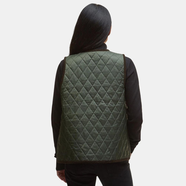 Barbour Enid Gilet Vest Olive & Ancient Tartan