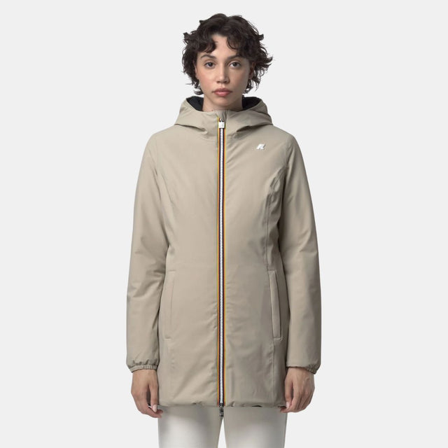 K-Way Denise St Warm Reversible Beige Cashmere & Black Pure