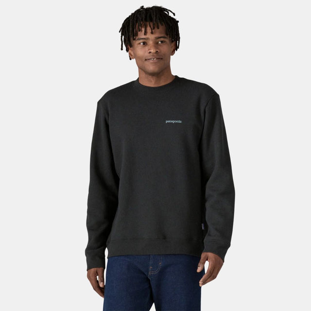 Patagonia Fitz Roy Icon Uprisal Crewneck Sweatshirt Ink Black