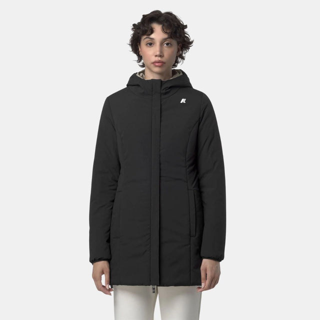 K-Way Denise St Warm Reversible Beige Cashmere & Black Pure