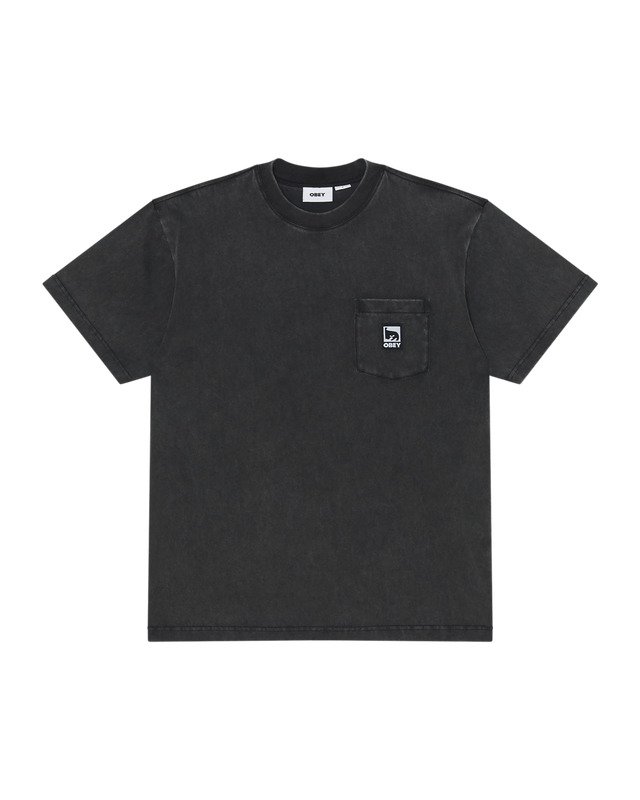 Obey Post Pocket Tee Dusty Black Limo