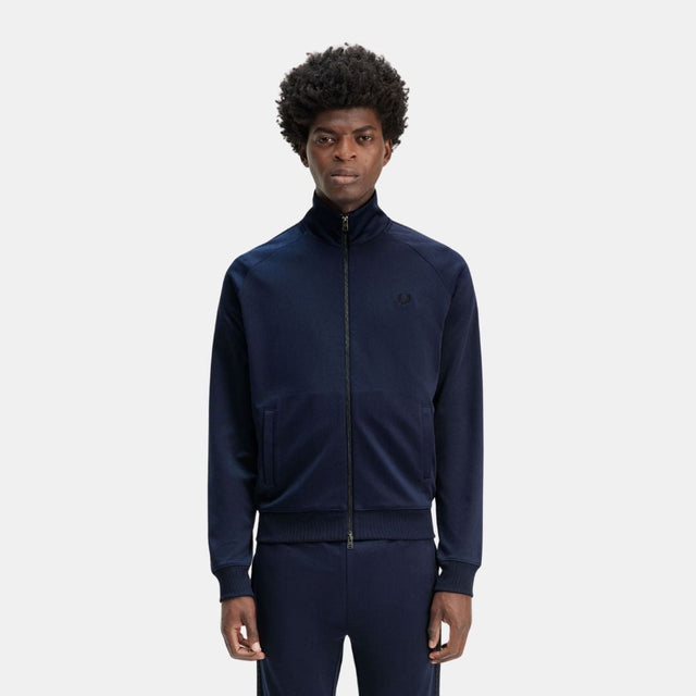 Fred Perry Taped Track Jacket Dark Carbon