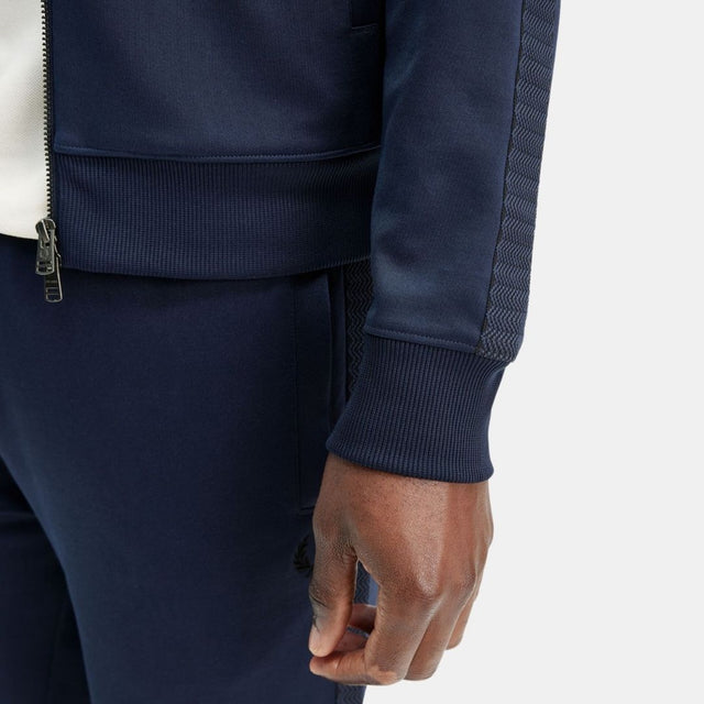 Fred Perry Taped Track Jacket Dark Carbon