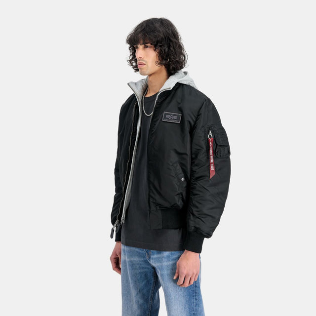 Alpha Industries MA-1 D-Tec Hood Bomber Jacket Black