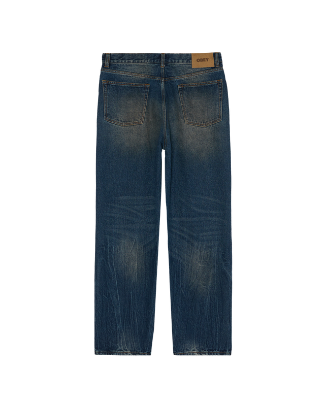 Obey Classic Baggy Denim Oil Stained Indigo