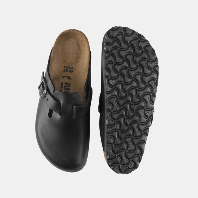 Birkenstock Boston Pelle Oliata Donna Nero