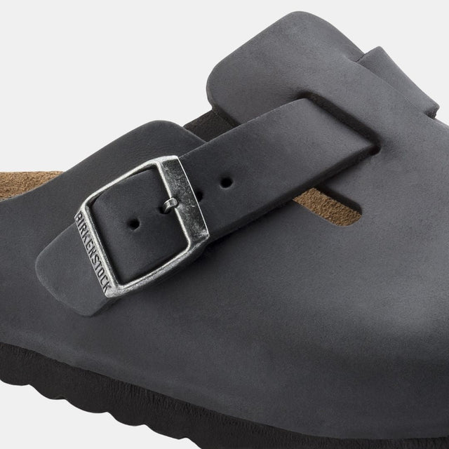 Birkenstock Boston Pelle Oliata Donna Nero