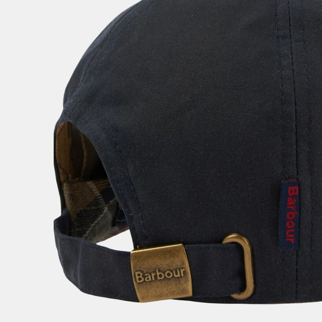 Gorra Barbour Wax Cap de algodón encerado azul marino unisex