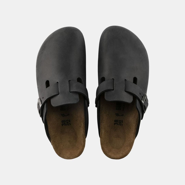 Birkenstock Boston Geöltes Leder Damen Schwarz