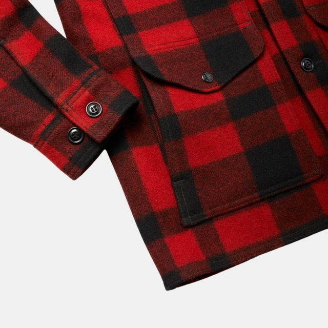 Filson Mackinaw Wool Cruiser Jacket Red Black Plaid
