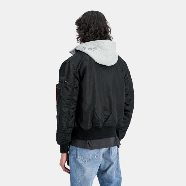 Alpha Industries MA-1 D-Tec Hood Bomber Jacket Black
