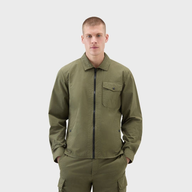 Woolrich Gabardine Overshirt Lake Olive