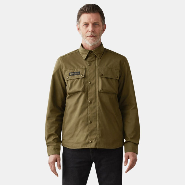 Belstaff Maison Motorcycle Overshirt Jackets Olive