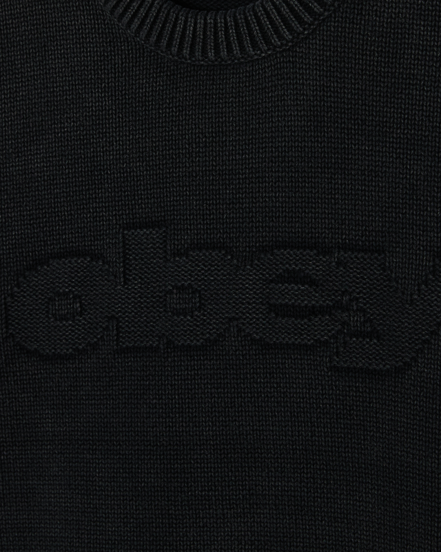 Obey Fade Wash Speed Logo Sweater Digital Black Faded Wash