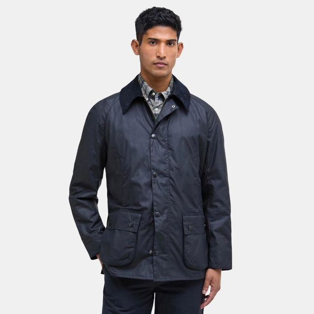 Chaqueta encerada Barbour Ashby Classic Navy para hombre