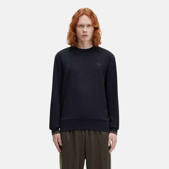 Fred Perry Crew Neck Sweatshirt Navy