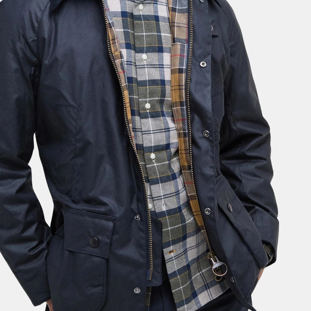 Chaqueta encerada Barbour Ashby Classic Navy para hombre