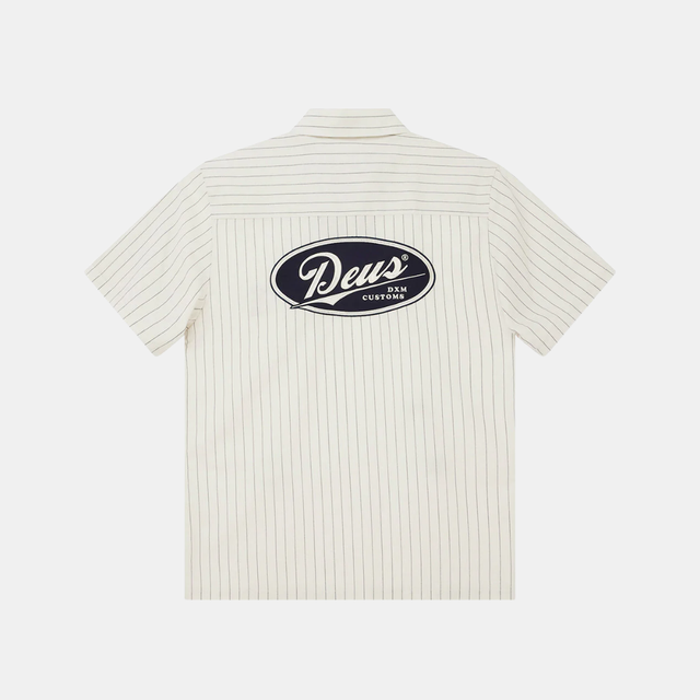 Deus Ex Machina Forecourt Stripe Shirt Dirty White