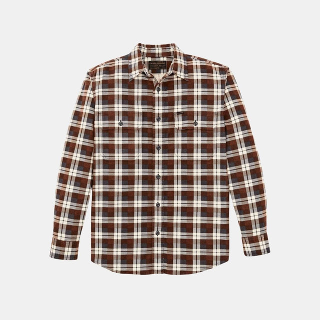 Filson Field Flannel Shirt Brown Grey Plaid