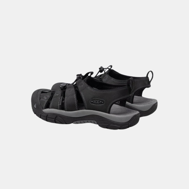 Keen Men's Newport Leather Sandal Black/Steel Grey