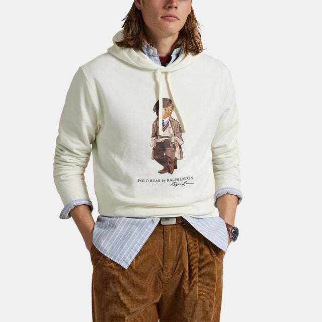 Ralph Lauren Polo Bear Fleece Hoodie White