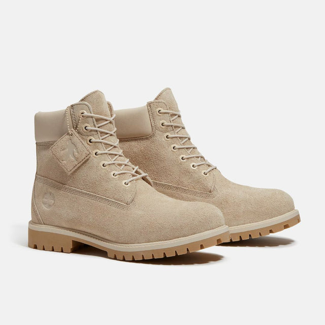 Timberland Heritage 6 In Lace Waterproof Boot Light Beige Suede