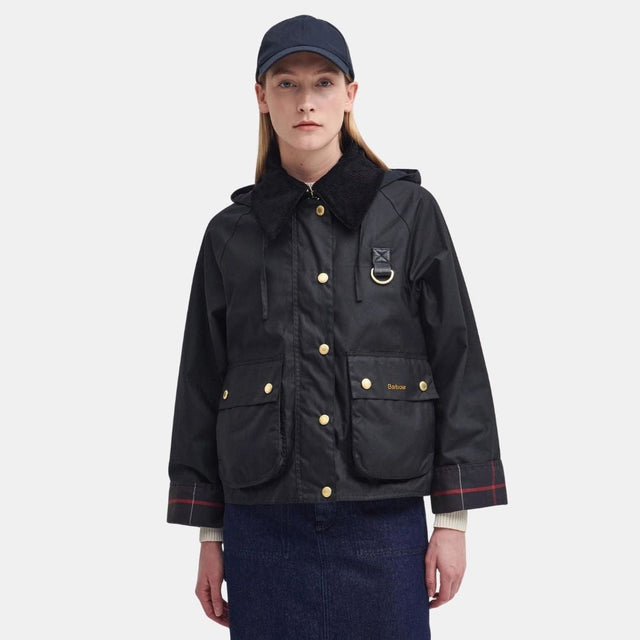 Barbour Reighton Spey Waxed Jacket Classic Black