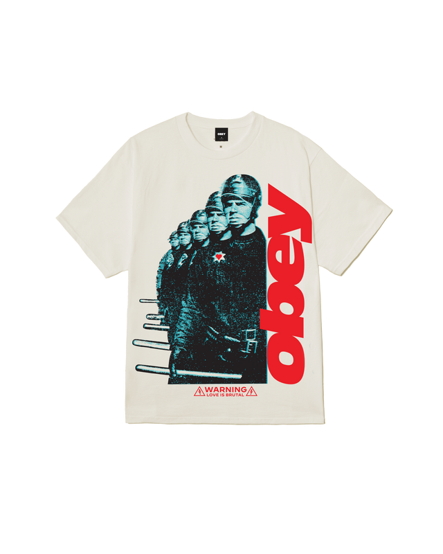 Obey Love Is Brutal Vintage White