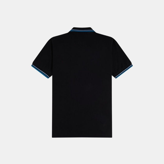 Fred Perry M12 Twin Tipped Shirt Black Sky Runaway & Bay Ocean