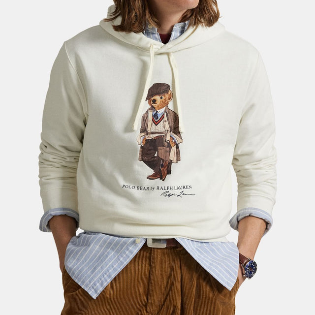 Ralph Lauren Polo Bear Fleece Hoodie White