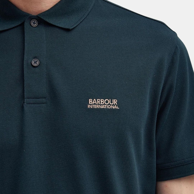Barbour International Tourer Polo Shirt Forest River