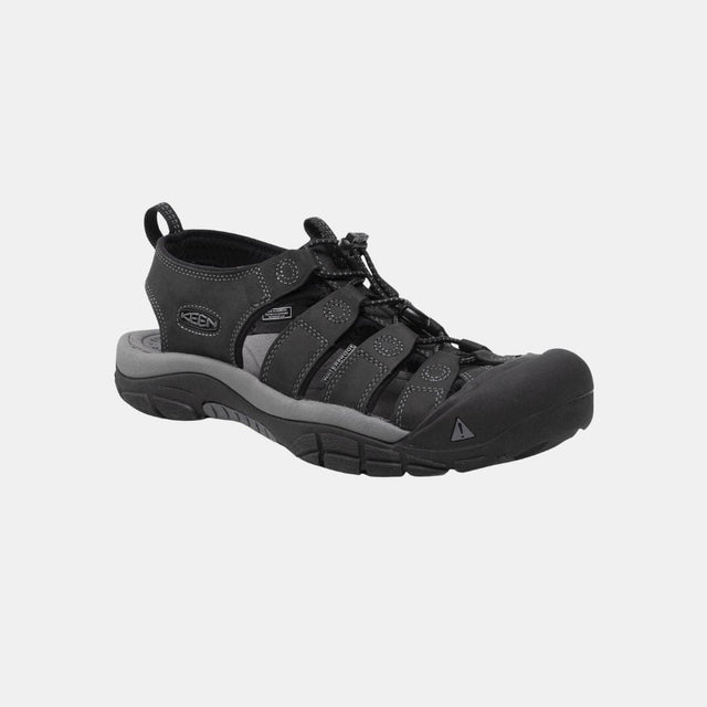 Keen Men's Newport Leather Sandal Black/Steel Grey