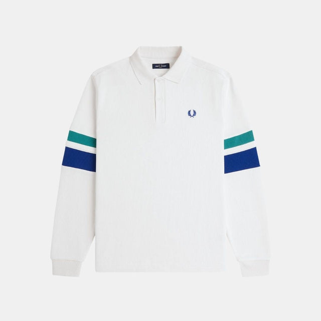 Fred Perry Tipped Sleeve Snow White