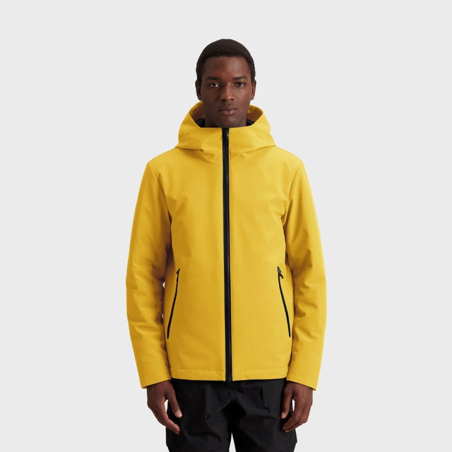 Woolrich Men's Pacific Jacket in Tech Softshell Lemon Curry