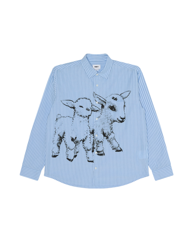 Obey Billy Woven Light Blue Multi