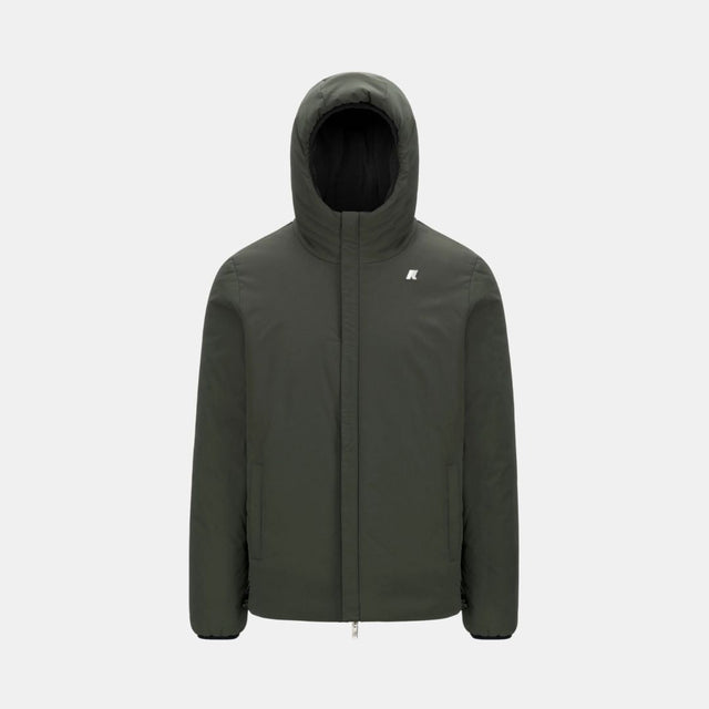K-Way Jack St Warm Reversible Black Pure & Green Blackish
