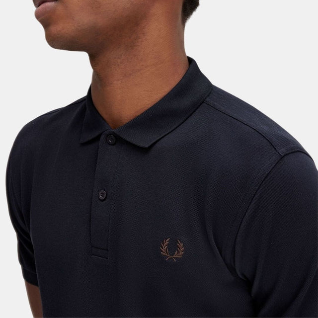 Fred Perry M6000 Plain Shirt Navy & Carrington Brick