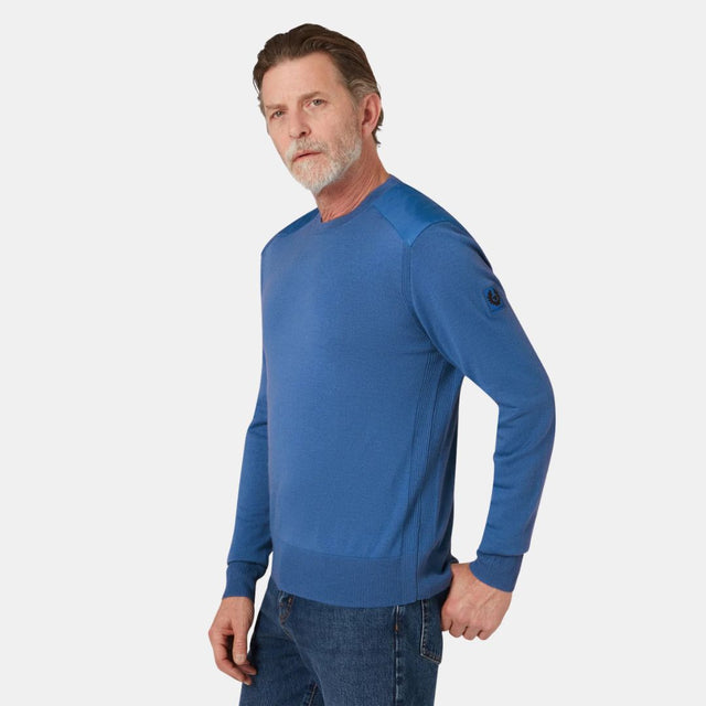 Belstaff Kerrigan Crewneck Jumper Marine Blue